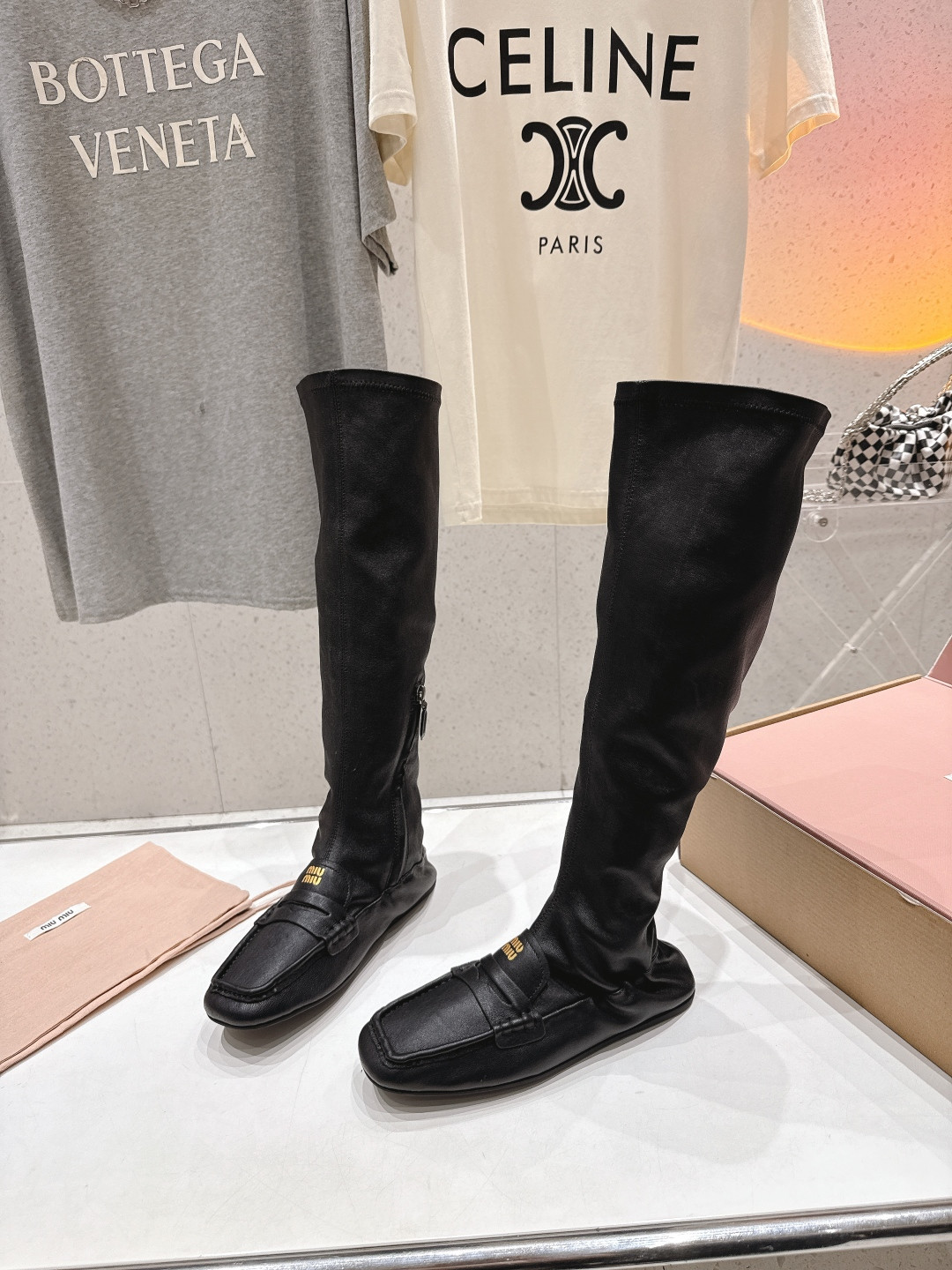 ua M1v M1v ruches nappa leather boots