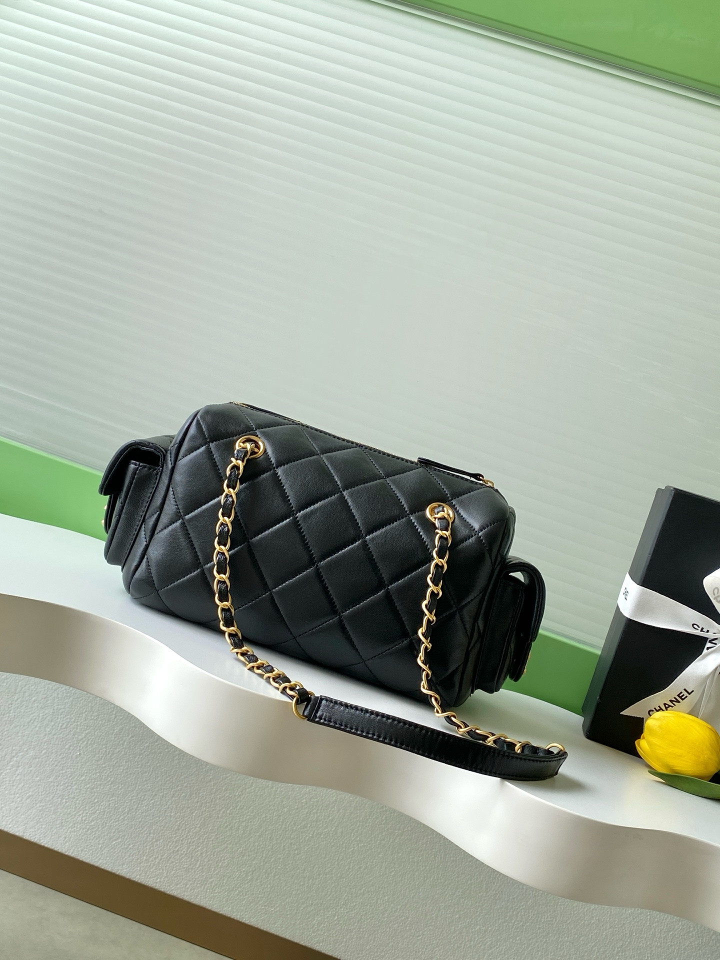 Ch**el Small Bowling Bag 15.5x24x11.5cm