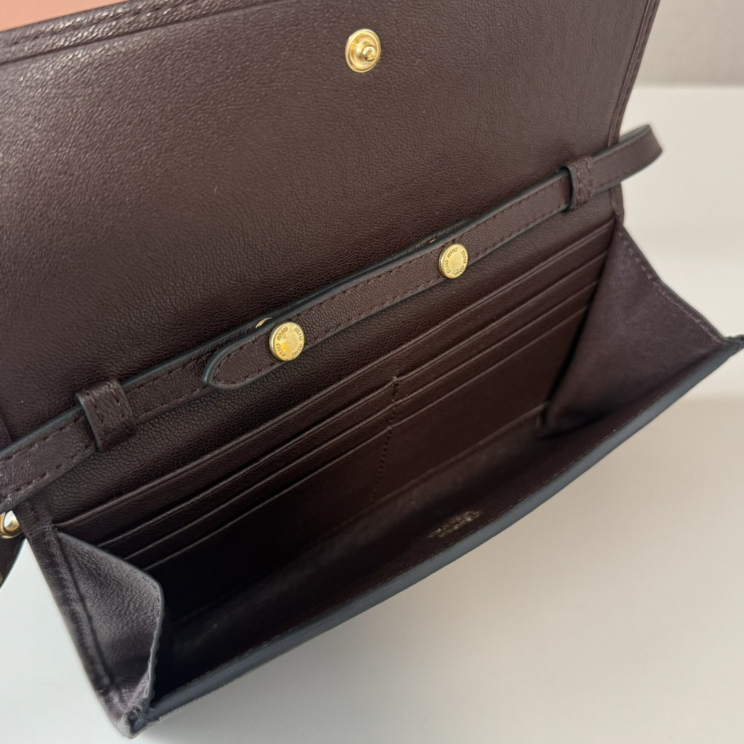 M1v M1v nappa leather wallet with shoulder strap 19x9.5x2cm