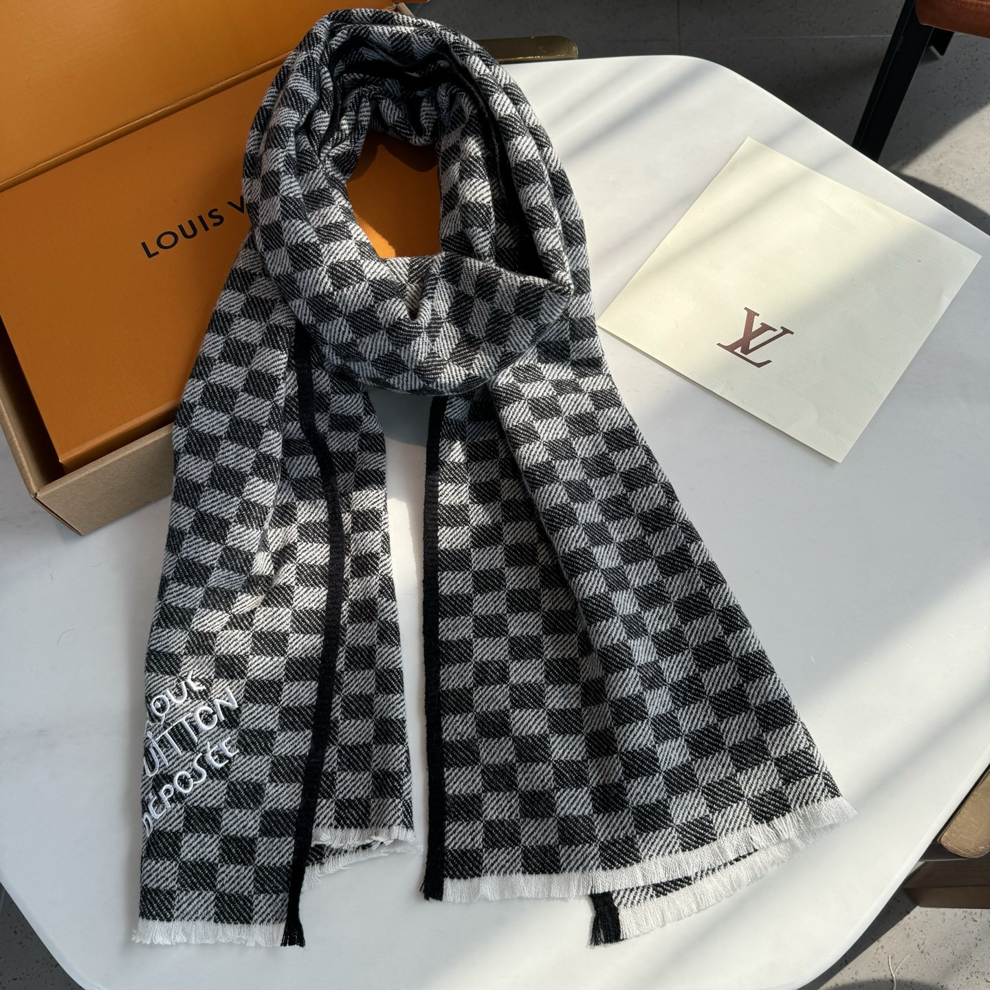 l0vis Vvtt0n check scarf 45x205cm
