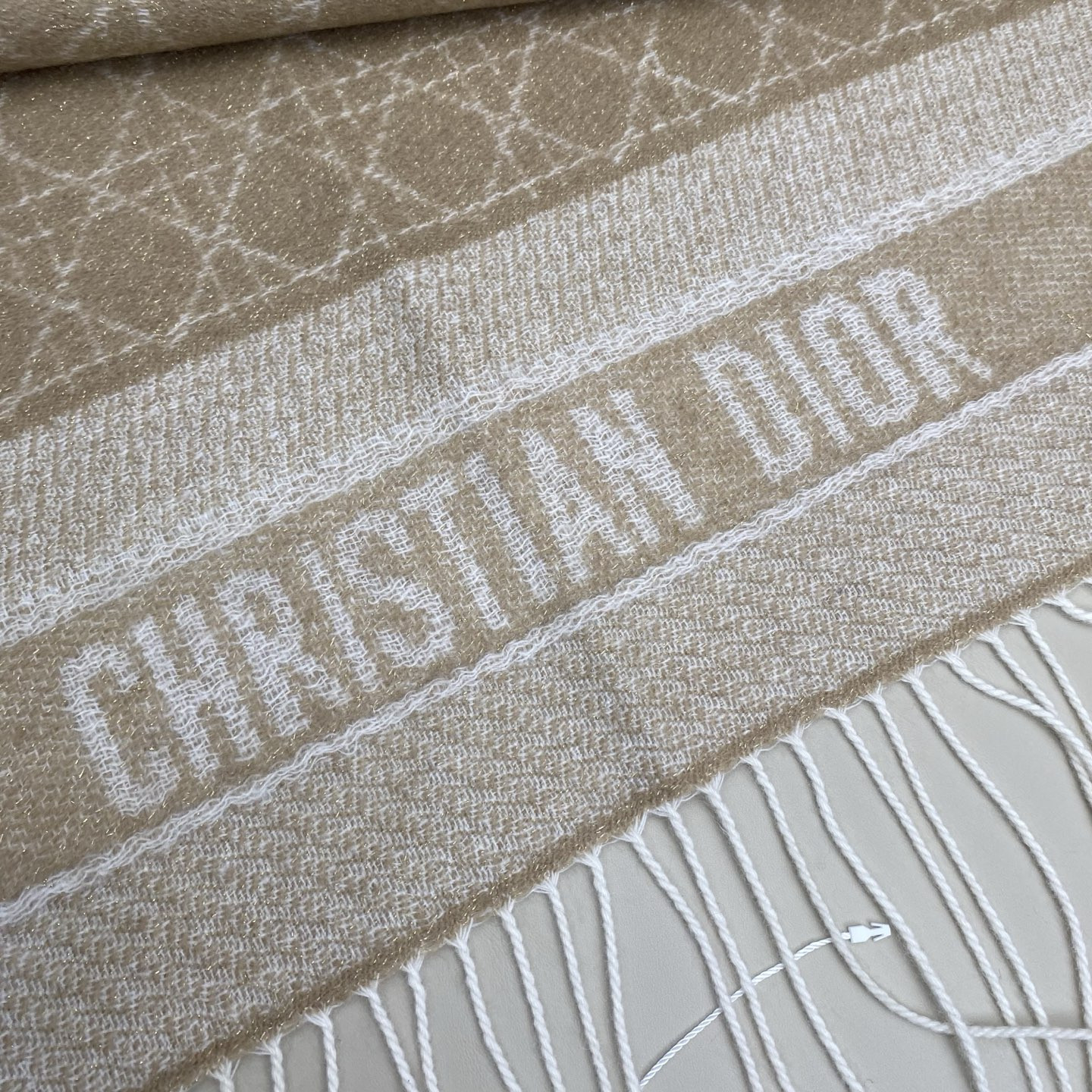 D10r cannage scarf 220x45cm 67% cashmere 43% virgin wool