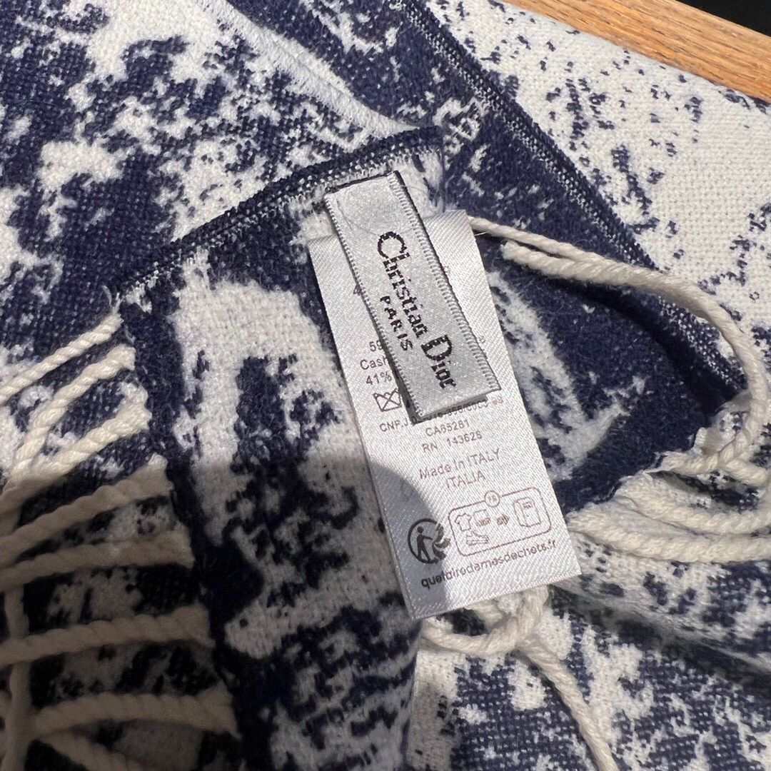 D10r printed scarf 200x45cm 59% cashmere 41% wool