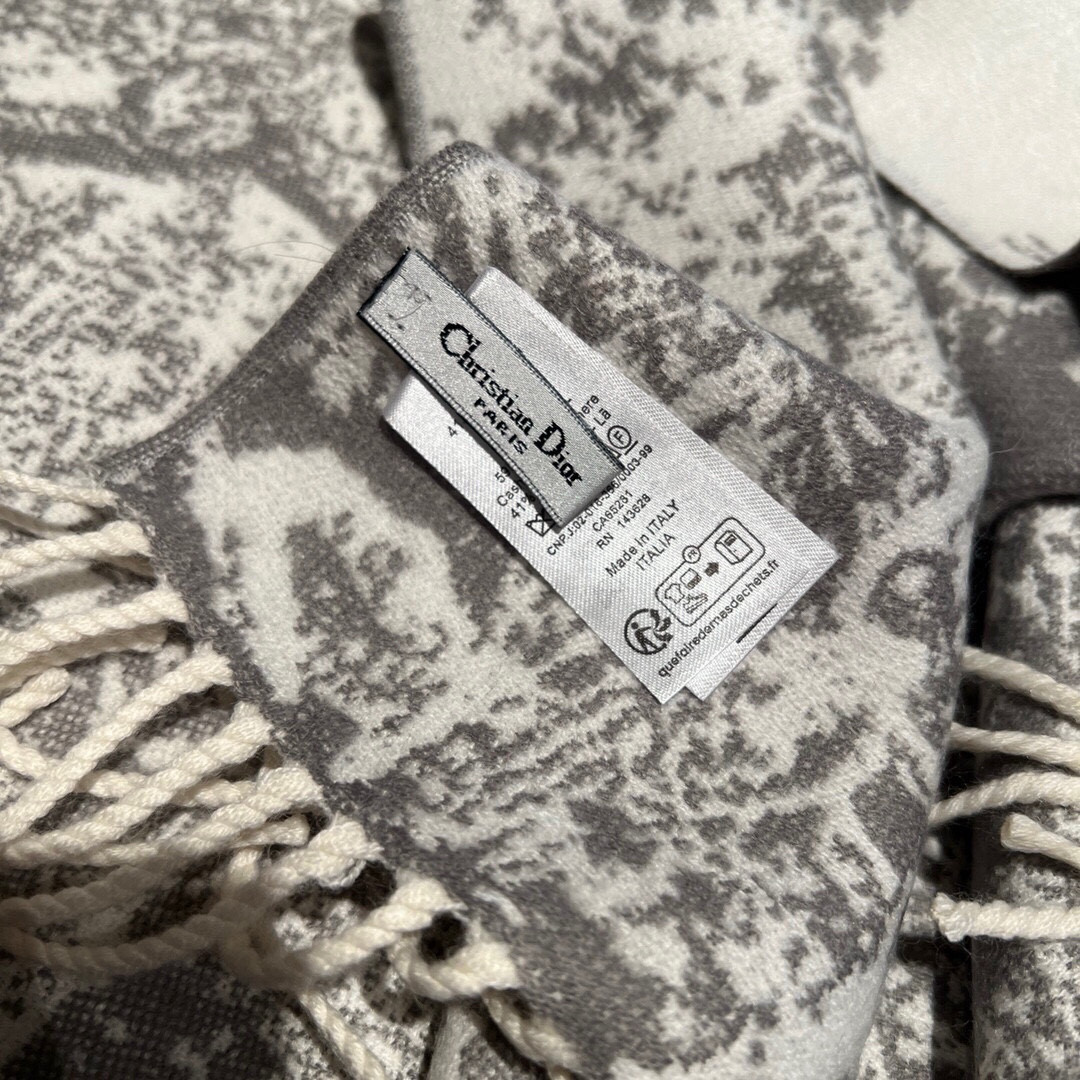 D10r printed scarf 200x45cm 59% cashmere 41% wool