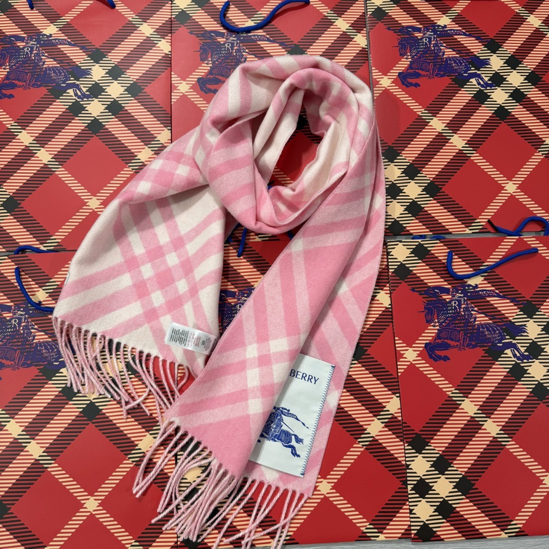 Bv*b*rry scarf 30x180cm 100% cashmere