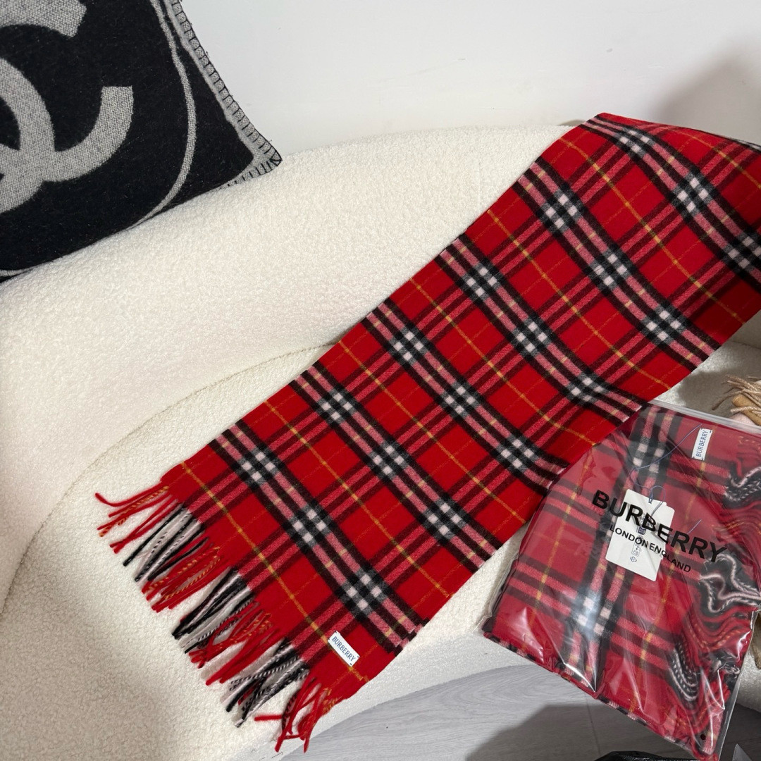 Bv*b*rry scarf 36x210cm 100% cashmere