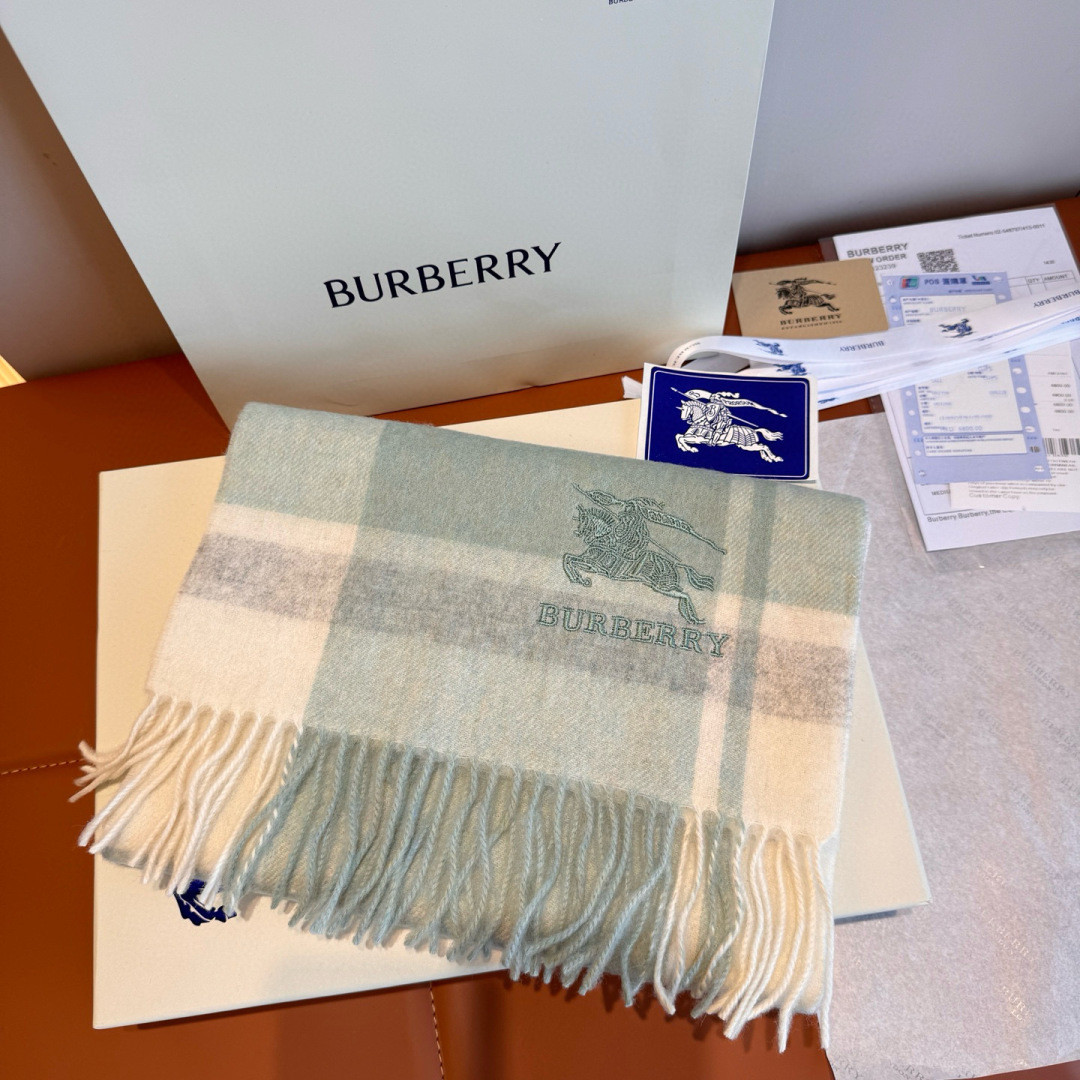 Bv*b*rry scarf 32x180cm 100% cashmere