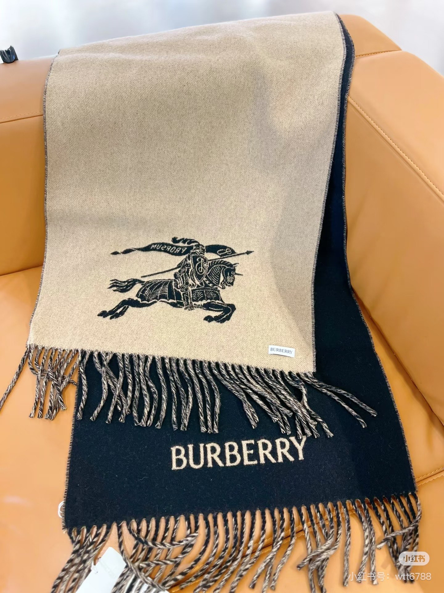Bv*b*rry reversible ekd cashmere scarf 32x180cm 100% wool