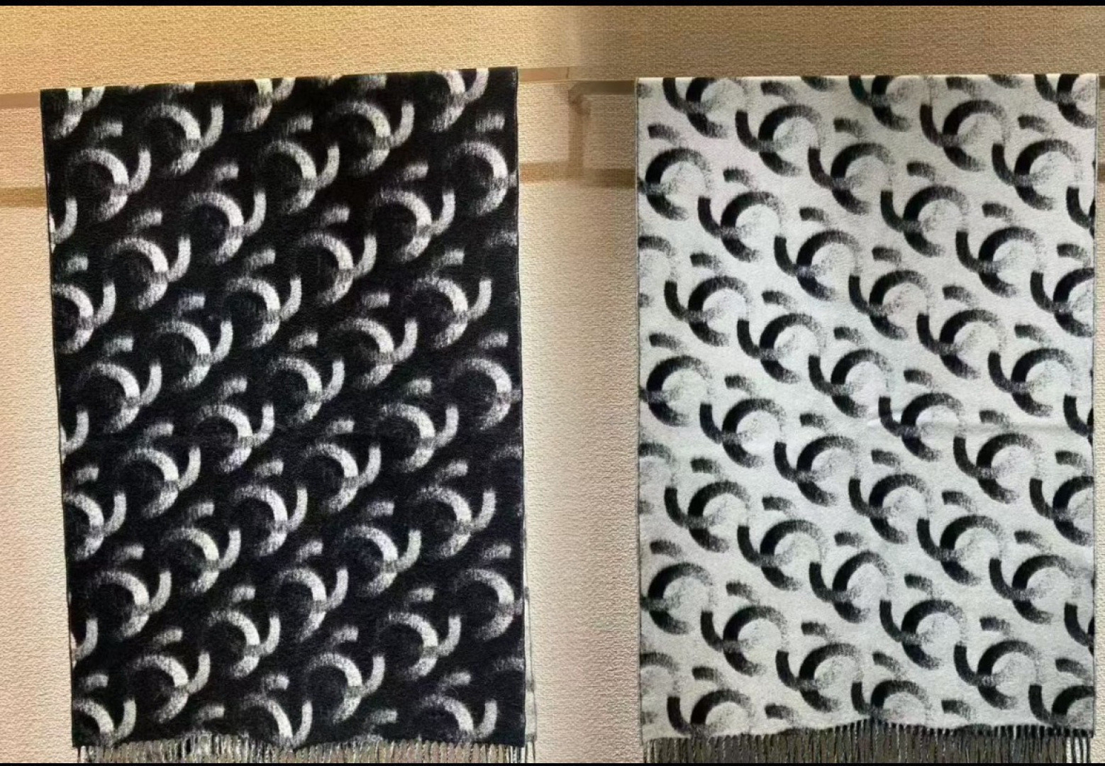 Ch**el scarf 65x210cm 100% cashmere