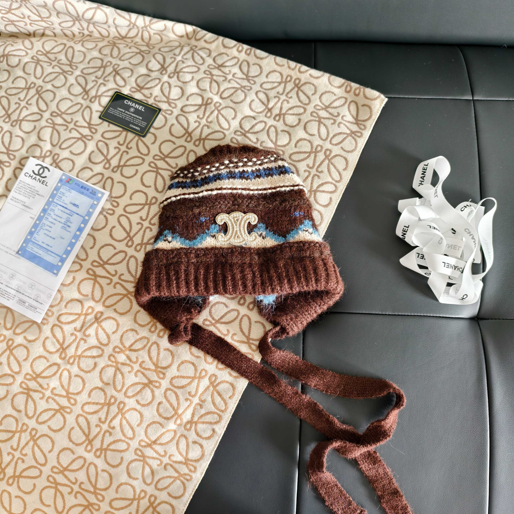 Ce1i*e knit trapper hat