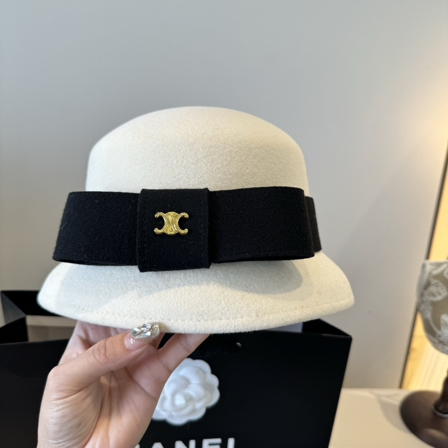 Ce1i*e wool bucket hat 57cm head circumference