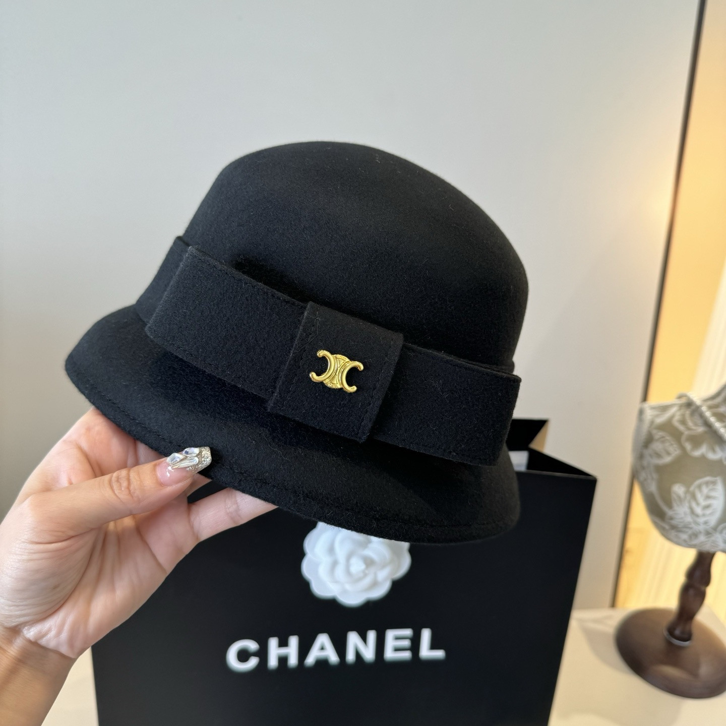 Ce1i*e wool bucket hat 57cm head circumference