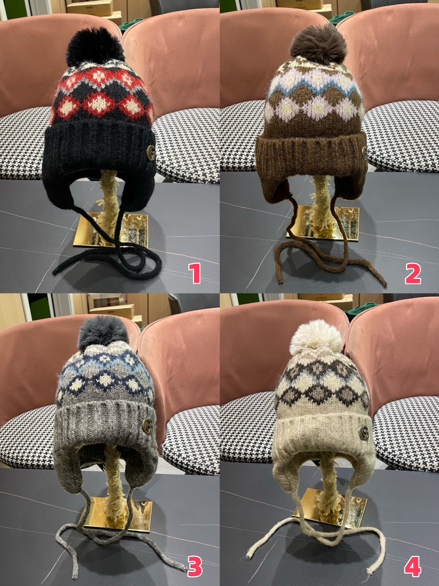 Gvc*1 knit trapper hat