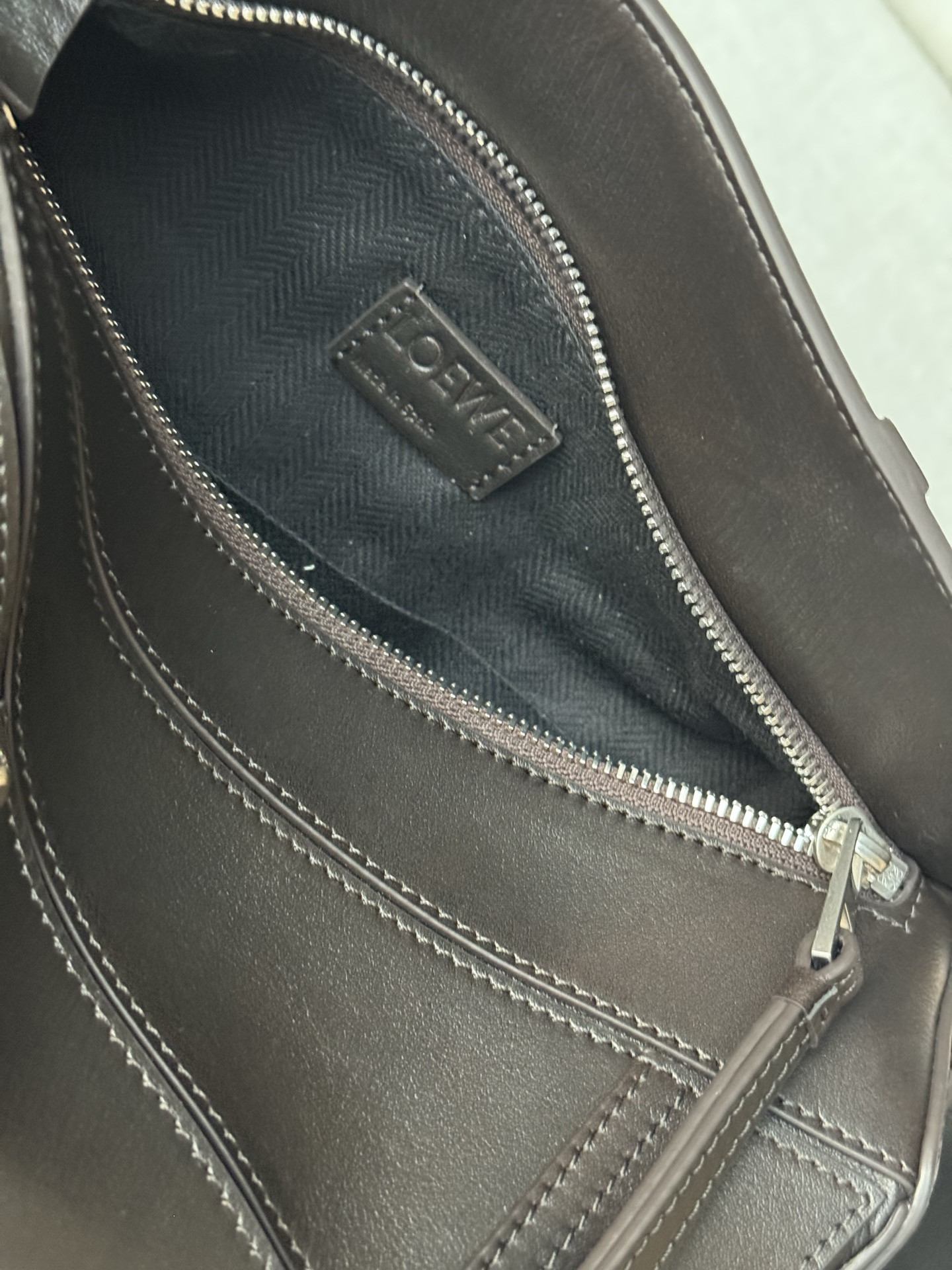 L0ew* panta small puzzle bag in shiny calfskin 16.5x24x10.5cm