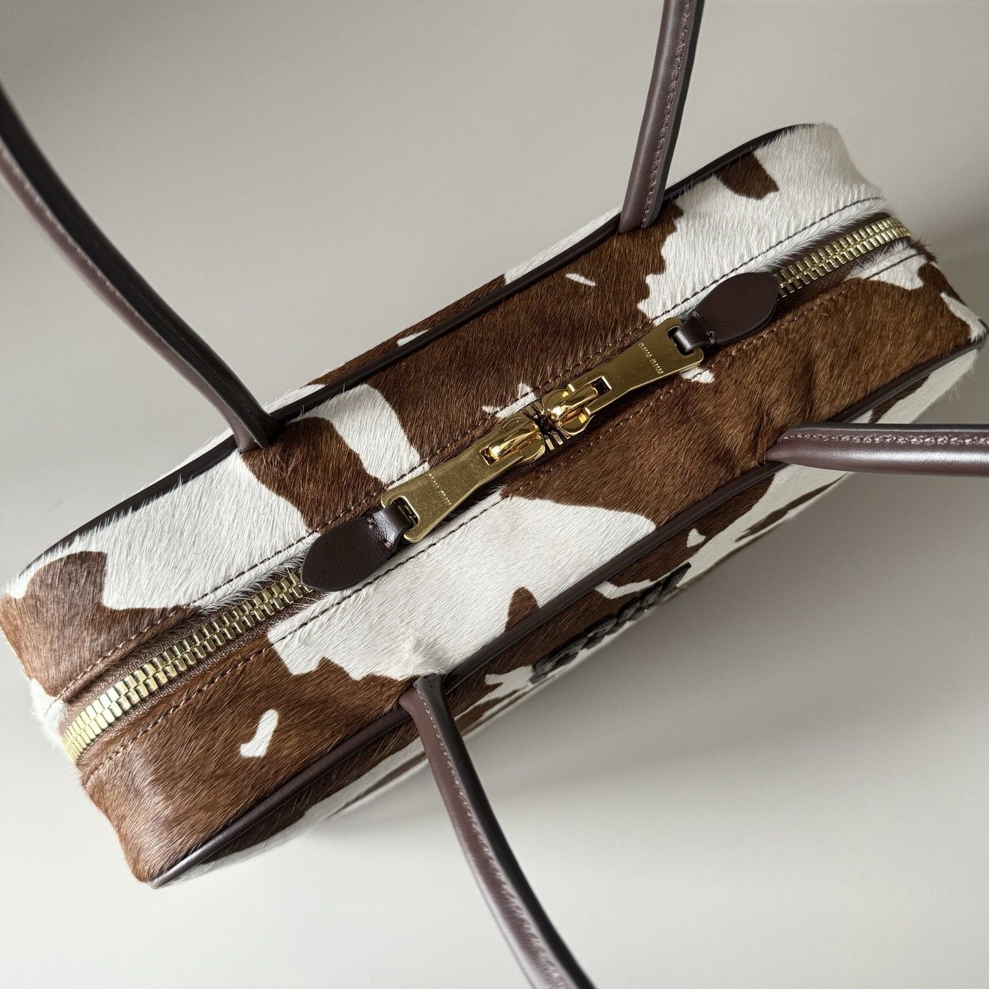 M1v M1v printed leather beau bag 17x30x8.5cm