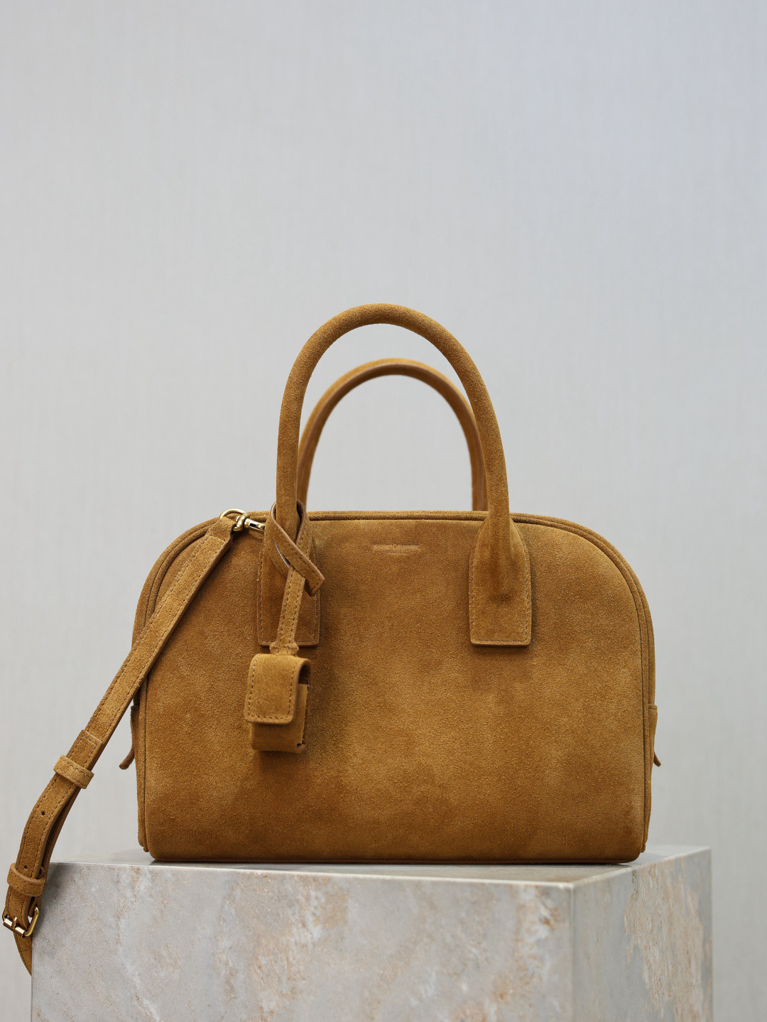 Y51 SAC DE JOUR Small Boston in Suede 27x18x15cm