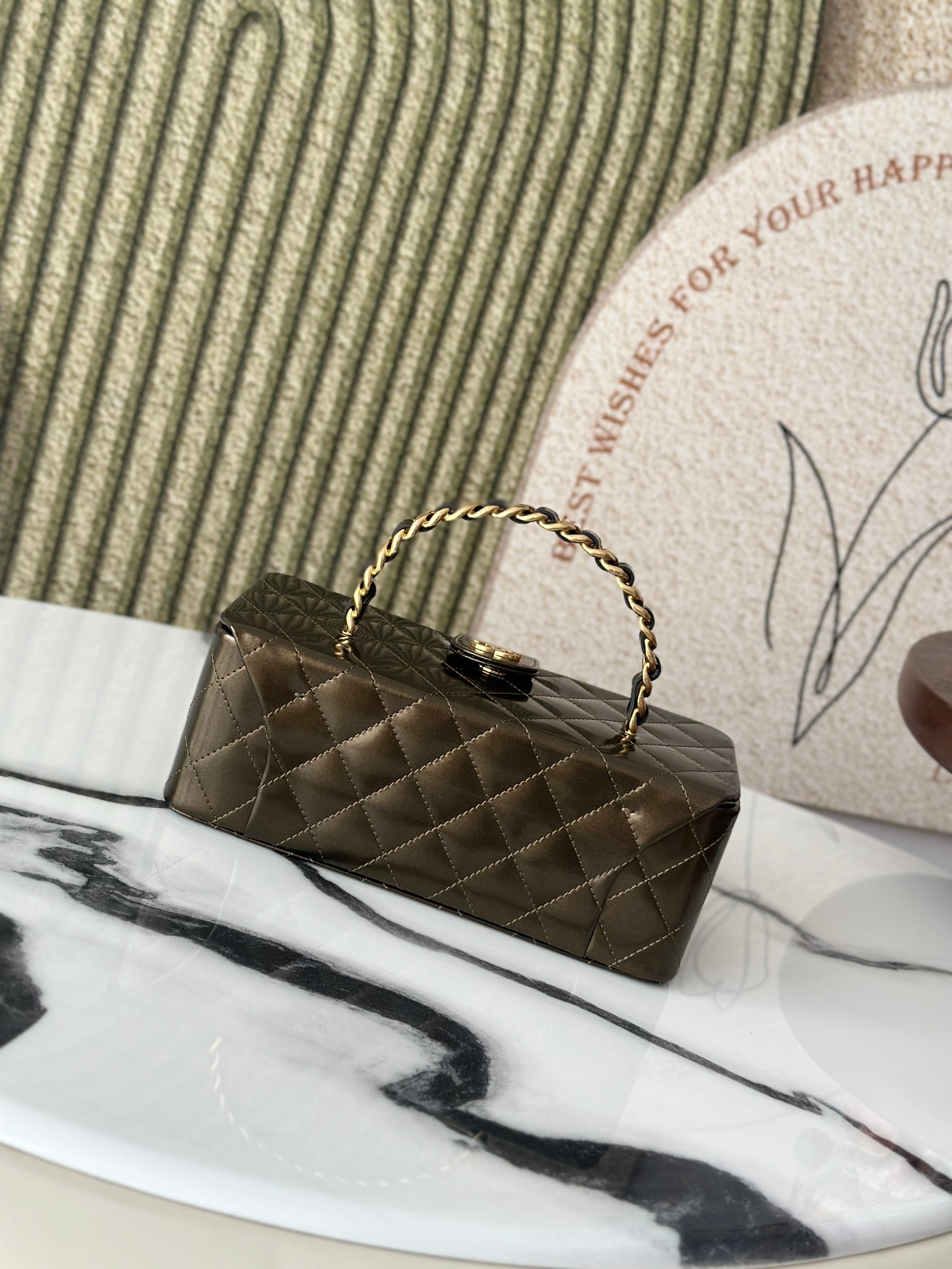 Ch**el vintage cosmetic bag 22x10x8.5cm