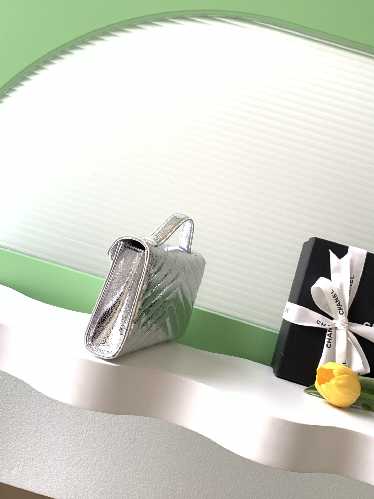Ch**el holiday collection clutch 10x26x5cm