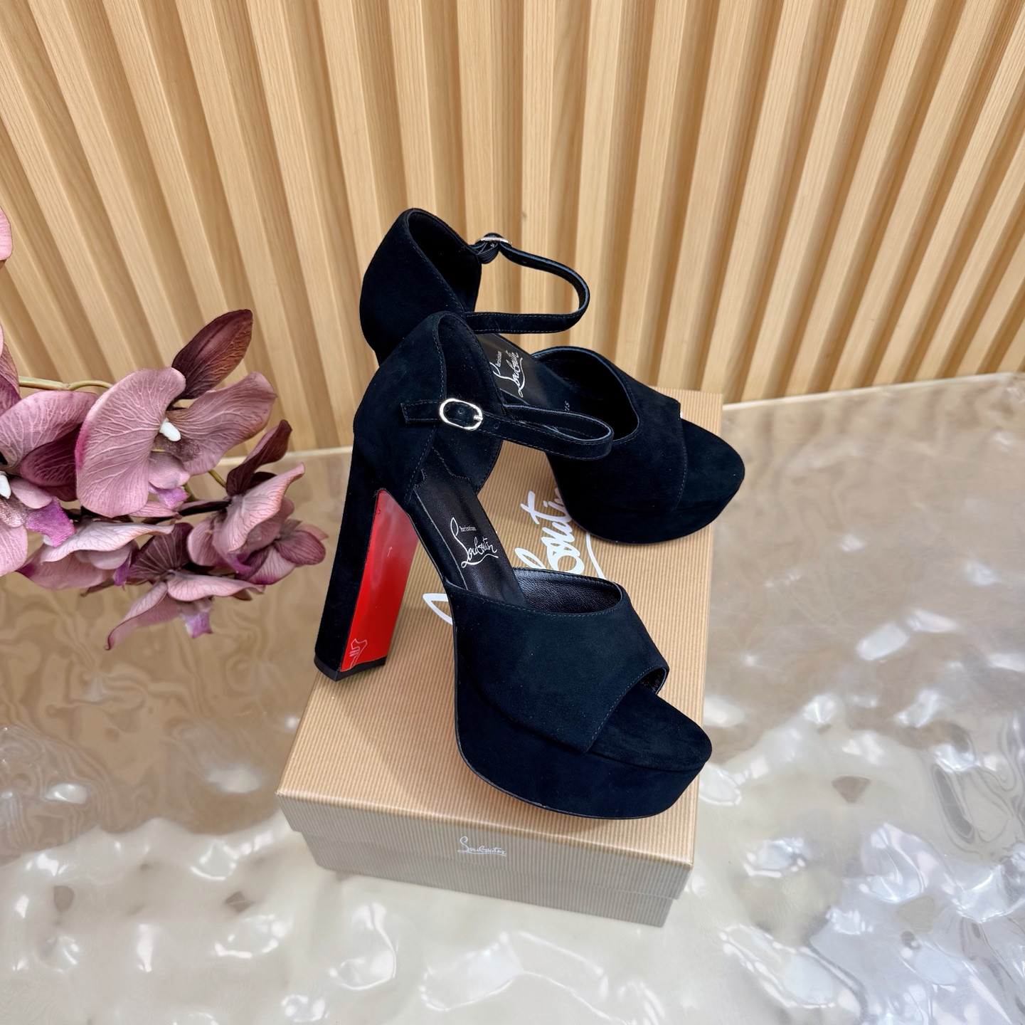 ua Chr1st1an louboutin sandaloo 130 mm strappy sandals black