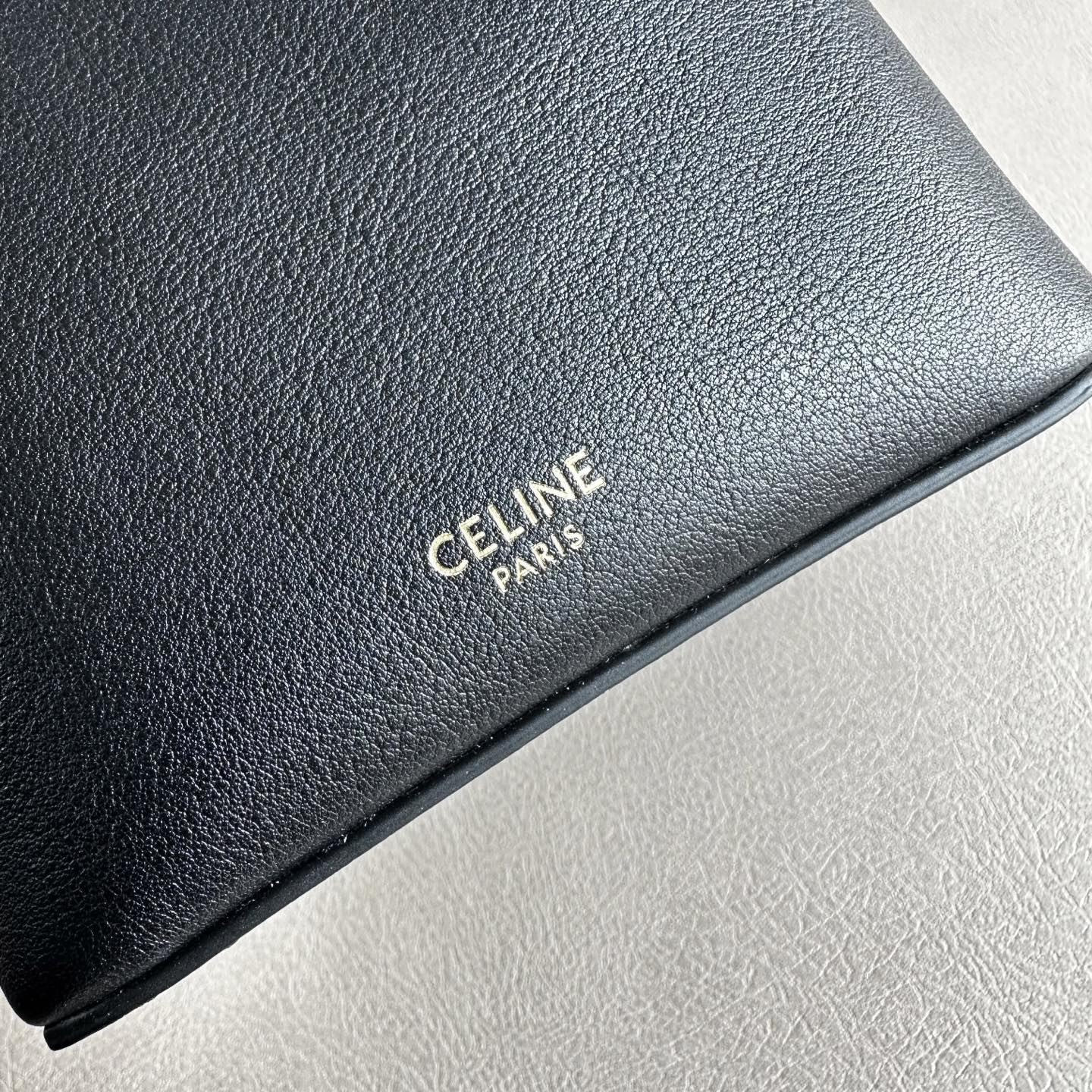 ce1i*e small triomphe frame in S*pple calfskin 12.5x12.5x12.5cm