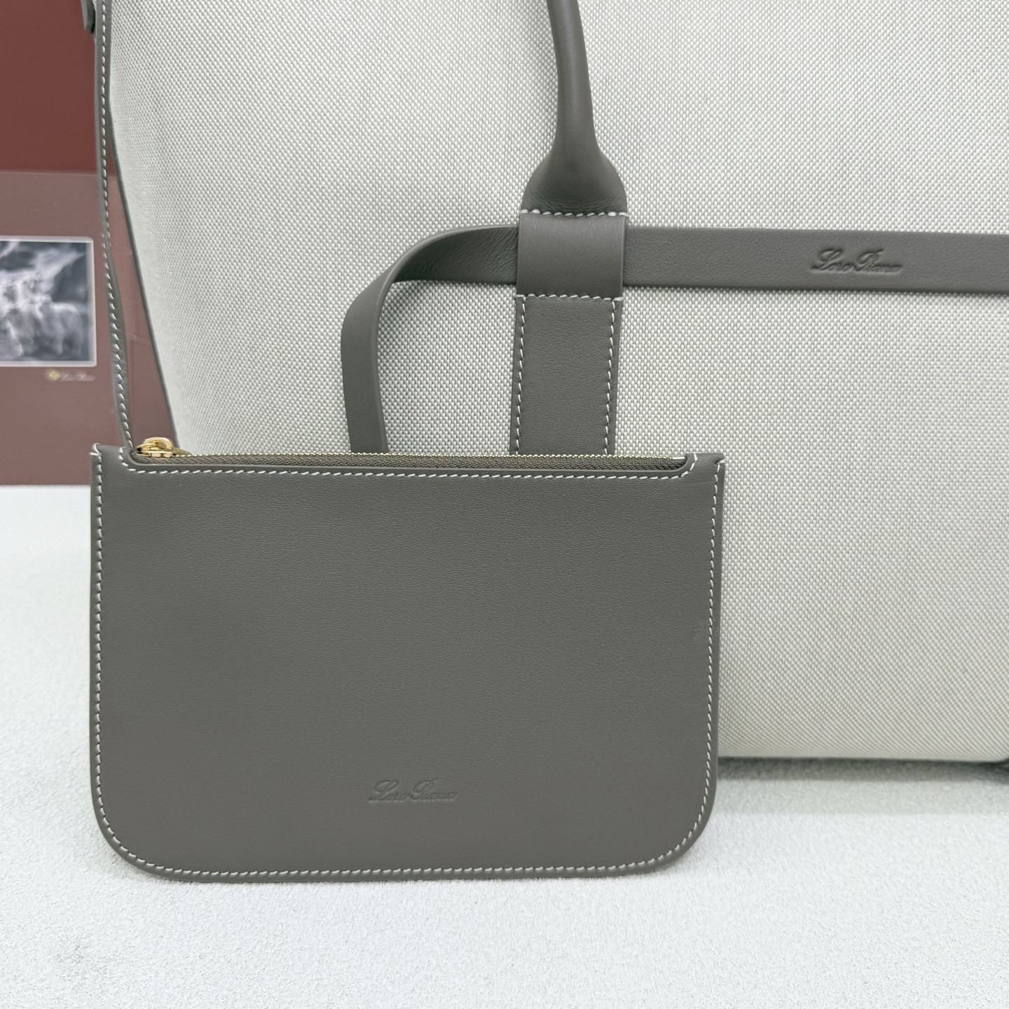 L0r0 P1ana large ghiera shopper 40x26x18cm