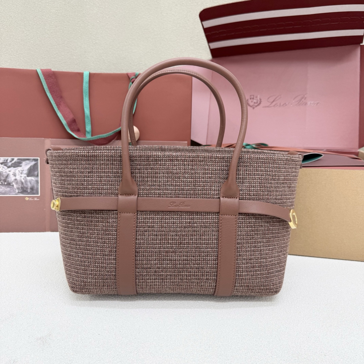 L0r0 P1ana small ghiera shopper 28x19x12cm