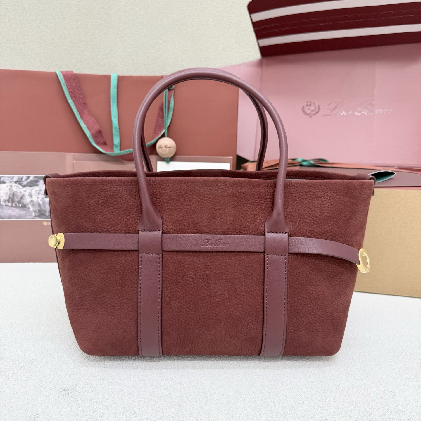 L0r0 P1ana small ghiera shopper 28x19x12cm
