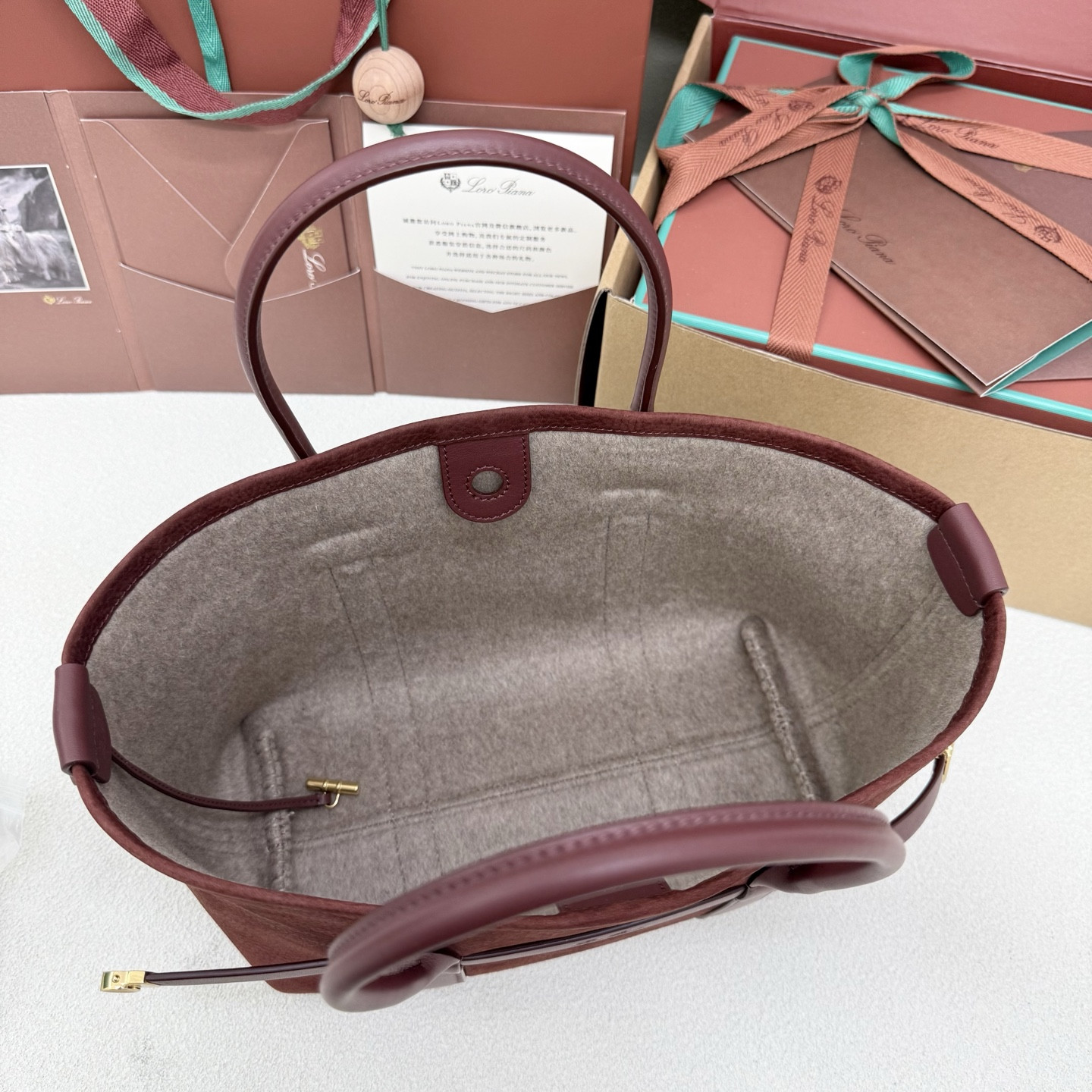 L0r0 P1ana small ghiera shopper 28x19x12cm