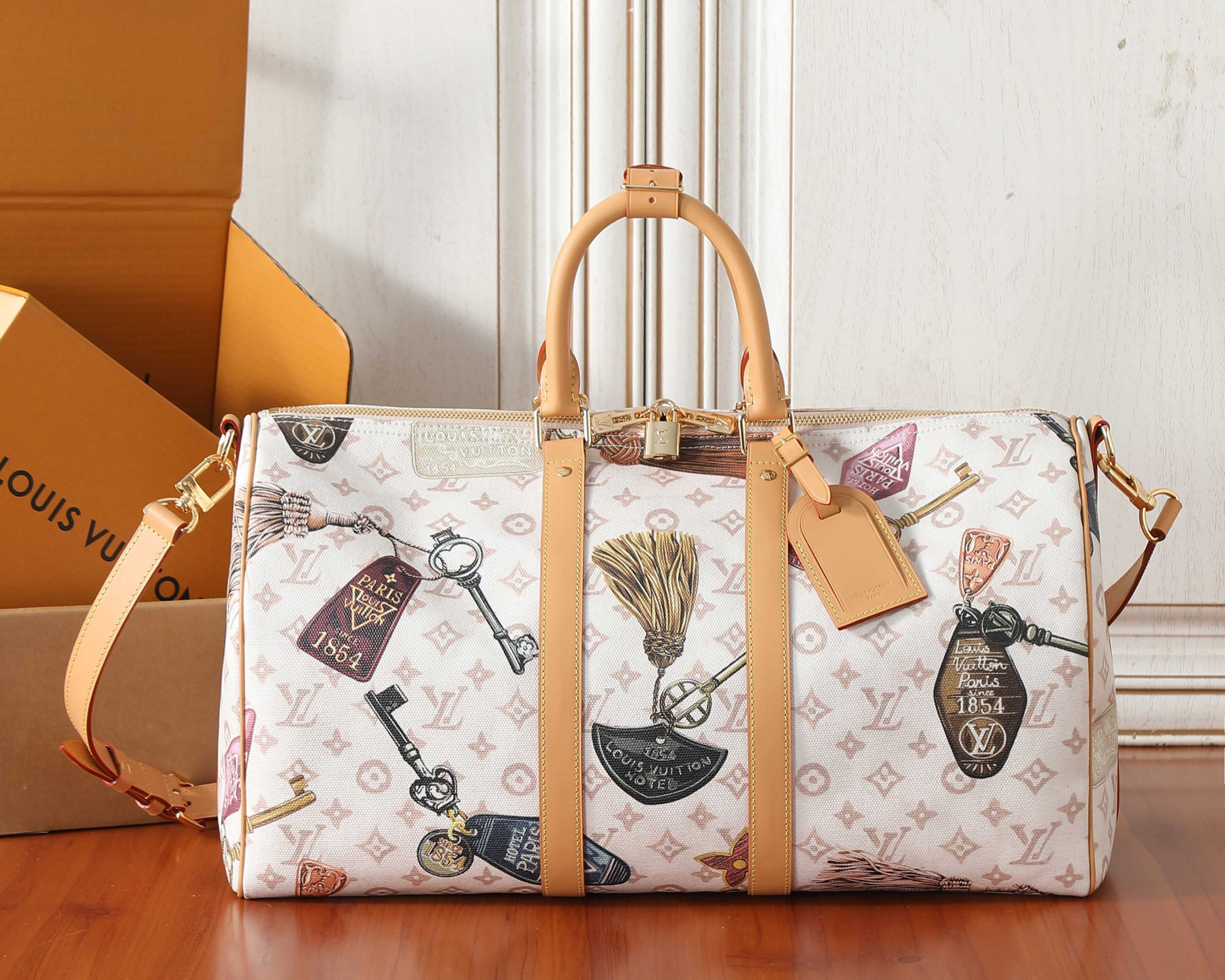 LV KEEPALL BANDOULIÈRE 45 travel bag M28780 45x27x20cm