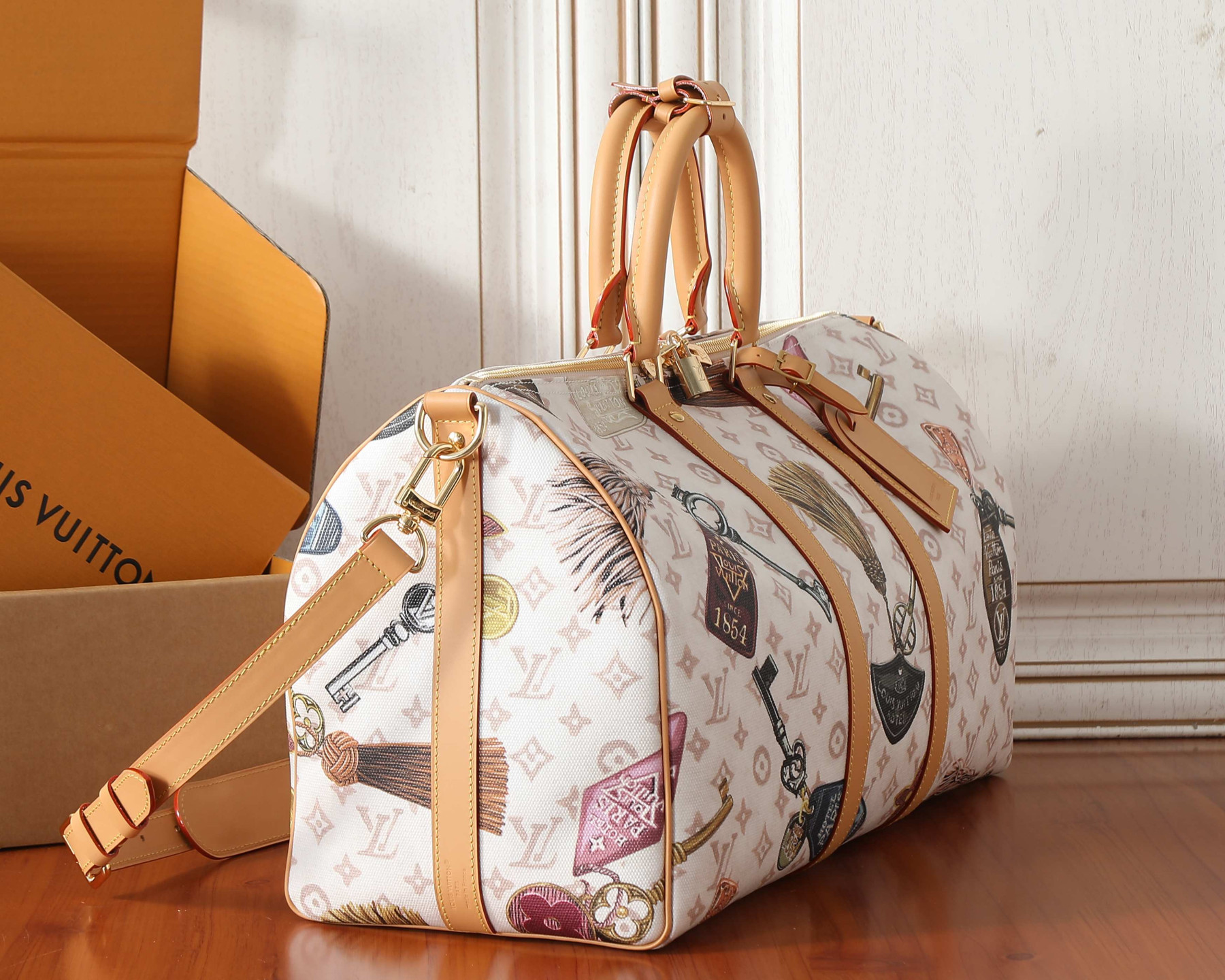 LV KEEPALL BANDOULIÈRE 45 travel bag M28780 45x27x20cm