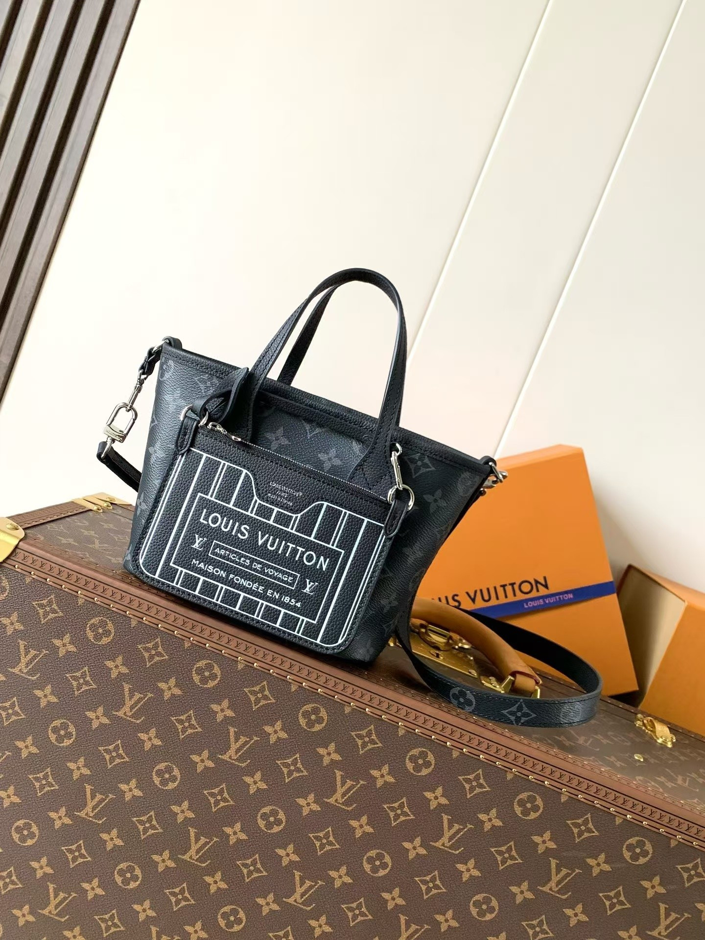 LV Neverfull Bandoulière Inside Out BB M15210 26.5x16.5x11cm