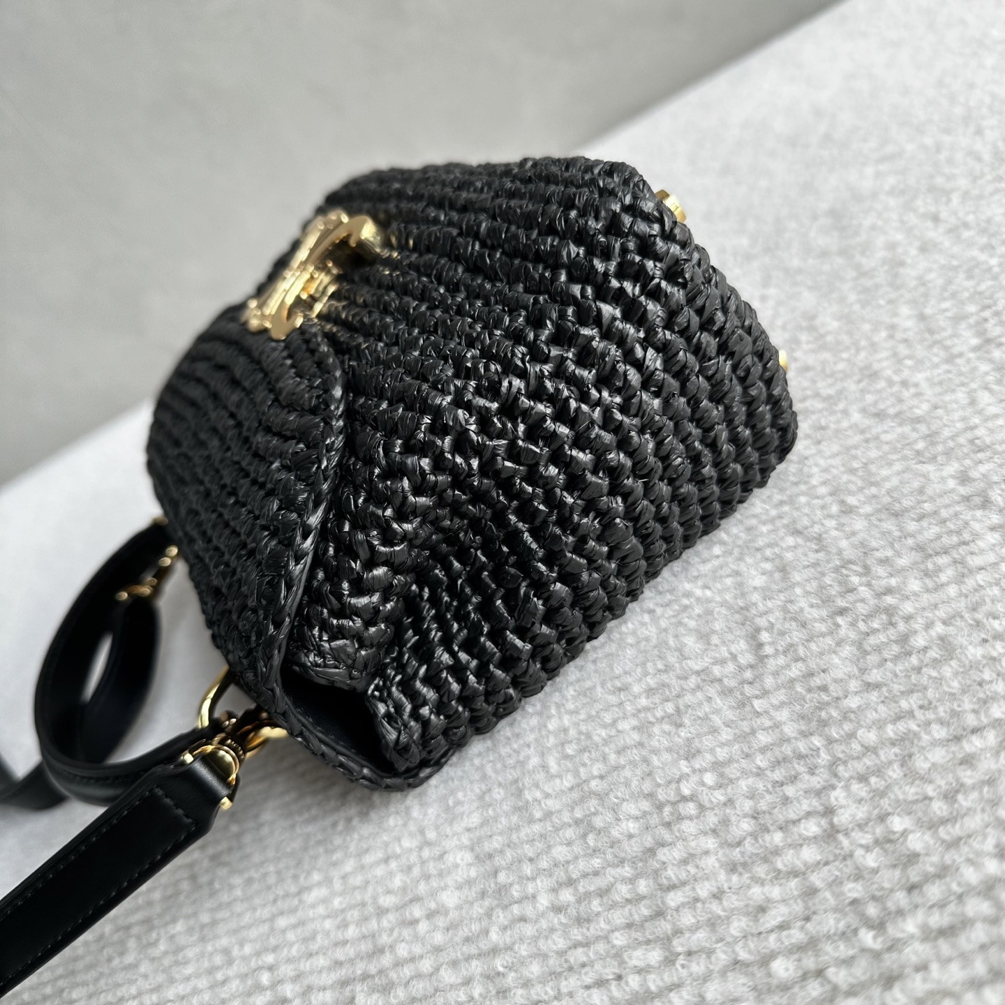 Ce1i*e teen nino plant-based material and cowhide leather handbags 20.5x13x8cm