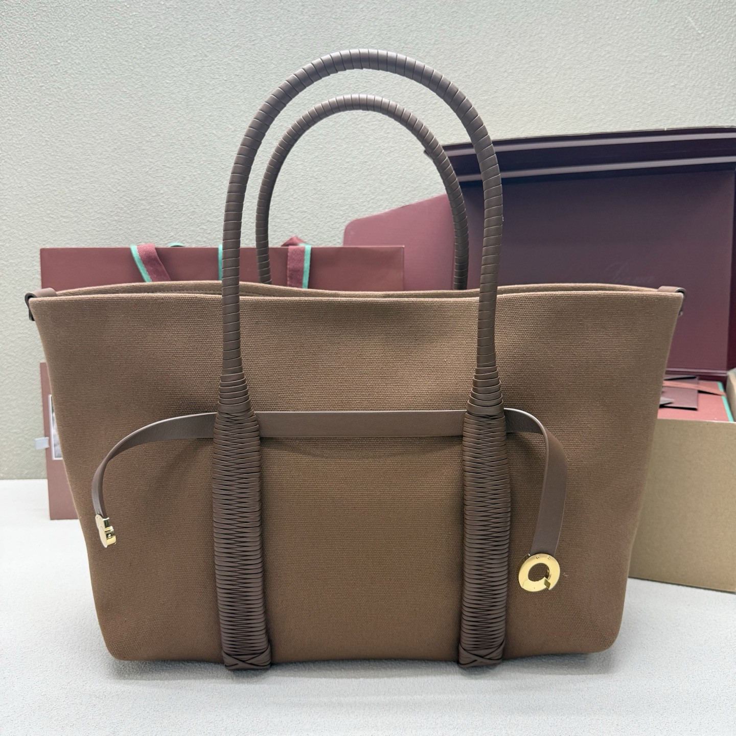 L0r0 P1ana large ghiera shopper 40x26x18cm